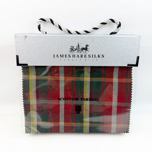 James Hare Silks Scottish Tartans Plaid 71 Silk Fabric Pattern Sample Book Craft